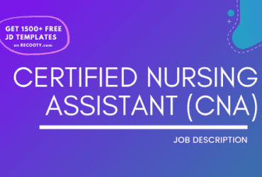 Certified Nursing Assistant Job Description Template,Certified Nursing Assistant JD, Free Job Description, Job Description Template
