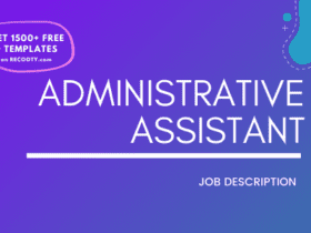 Administrative Assistant Job Description, Administrative Assistant JD template, Job Description Template