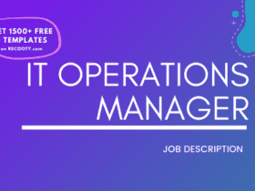 IT Operations Manager Job Description Template,IT Operations Manager JD,Free Job Description,Job Description Template,job posting