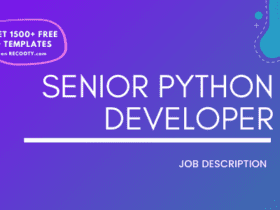 Senior Python Developer Job Description Template,Senior Python Developer JD,Free Job Description,Job Description Template,job posting