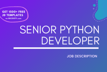 Senior Python Developer Job Description Template,Senior Python Developer JD,Free Job Description,Job Description Template,job posting