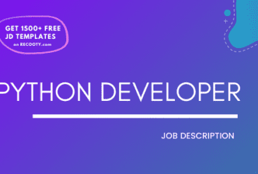 Python Developer Job Description Template, Python Developer JD, Free Job Description, Job Description Template, job posting
