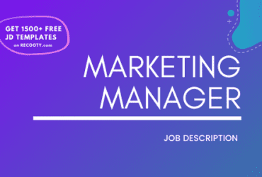 Marketing Manager Job Description Template,Marketing Manager JD,Free Job Description,Job Description Template,job posting