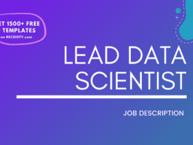 Lead Data Scientist Job Description Template,Lead Data Scientist JD,Free Job Description,Job Description Template,job posting