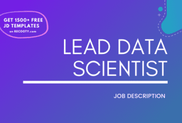 Lead Data Scientist Job Description Template,Lead Data Scientist JD,Free Job Description,Job Description Template,job posting