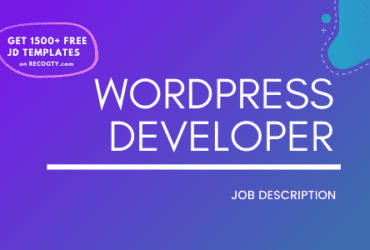 WordPress Developer Job Description Template,WordPress Developer JD,Free Job Description,Job Description Template,job posting