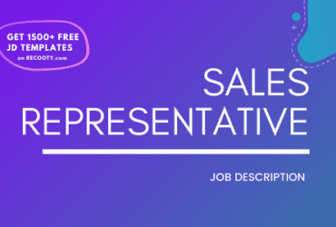 Sales RepresentativesJob Description Template, Sales Representatives JD, Free Job Description, Job Description Template, job posting