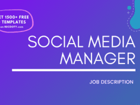 Social Media Manager Job Description Template,Social Media Manager JD,Free Job Description,Job Description Template,job posting