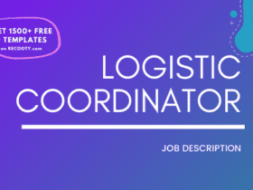 Logistic Coordinator Job Description Template,Logistic Coordinator JD,Free Job Description,Job Description Template,job posting