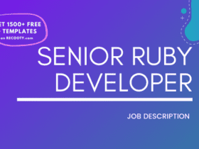 Senior Ruby Developer Job Description Template,Senior Ruby Developer JD,Free Job Description,Job Description Template,job posting