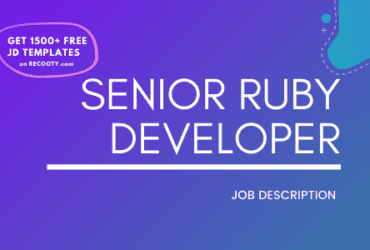 Senior Ruby Developer Job Description Template,Senior Ruby Developer JD,Free Job Description,Job Description Template,job posting
