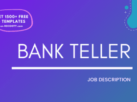 Bank Teller Job Description Template, Bank Teller JD,Free Job Description, Job Description Template, job posting