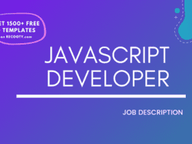 JavaScript Developer Job Description Template, JavaScript Developer JD,Free Job Description, Job Description Template, job posting