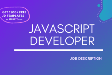 JavaScript Developer Job Description Template, JavaScript Developer JD,Free Job Description, Job Description Template, job posting
