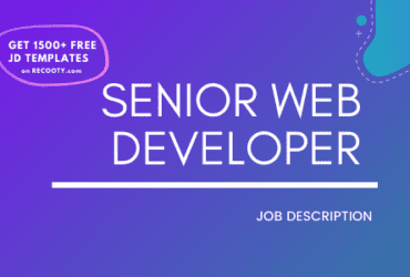 Senior Web Developer Job Description Template,Senior Web Developer JD,Free Job Description,Job Description Template,job posting