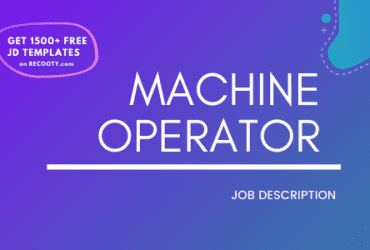 Machine Operator Job Description Template, Machine Operator JD,Free Job Description, Job Description Template, job posting
