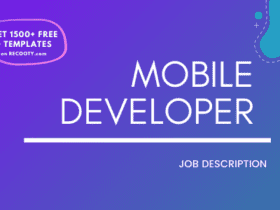 Mobile Developer Job Description Template, Mobile Developer JD, Free Job Description, Job Description Template, job posting