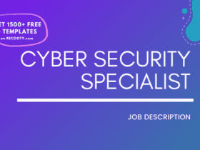 Cyber Security Specialist Job Description Template,Cyber Security Specialist JD,Free Job Description,Job Description Template, job posting