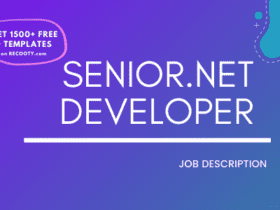 Senior.NET Developer Job Description Template,Senior.NET Developer JD,Free Job Description,Job Description Template,job posting