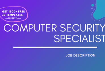 Computer Security Specialist Job Description Template,Computer Security Specialist JD,Free Job Description,Job Description Template,job posting