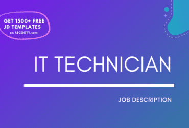 IT Technician Job Description Template,IT Technician JD,Free Job Description,Job Description Template,job posting
