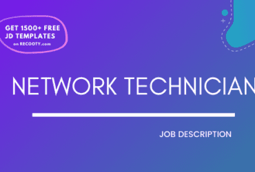 Network Technician Job Description Template,Network Technician JD,Free Job Description,Job Description Template,job posting