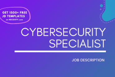 Cyber Security Specialist Job Description Template,Cyber Security Specialist JD,Free Job Description,Job Description Template, job posting
