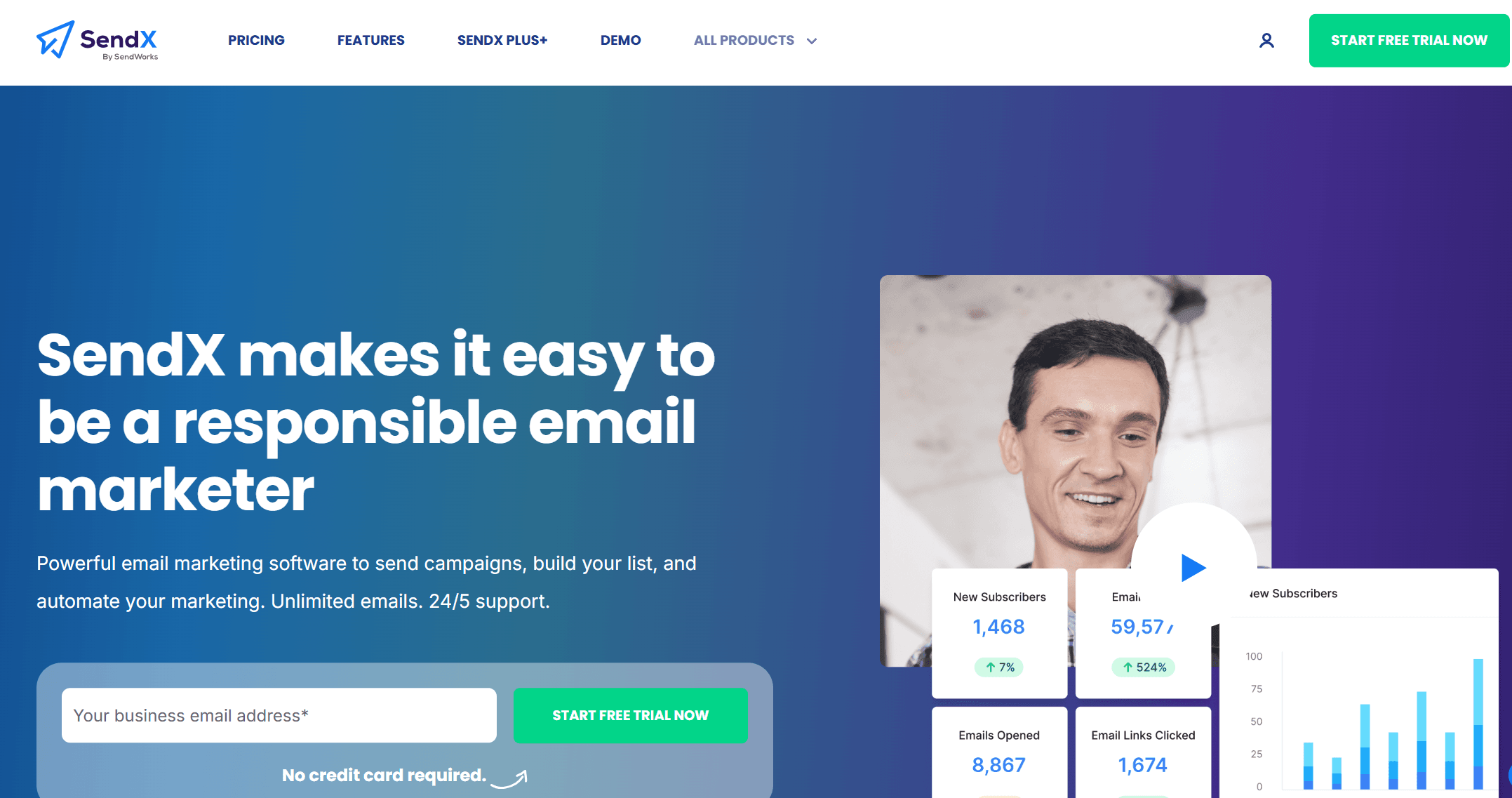 Sendx Homepage