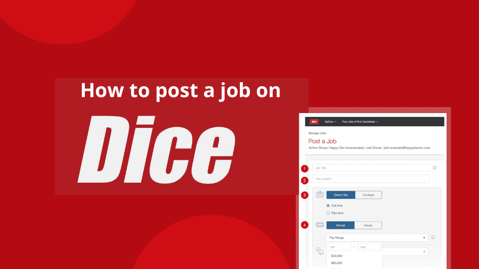 How to post a job on Dice