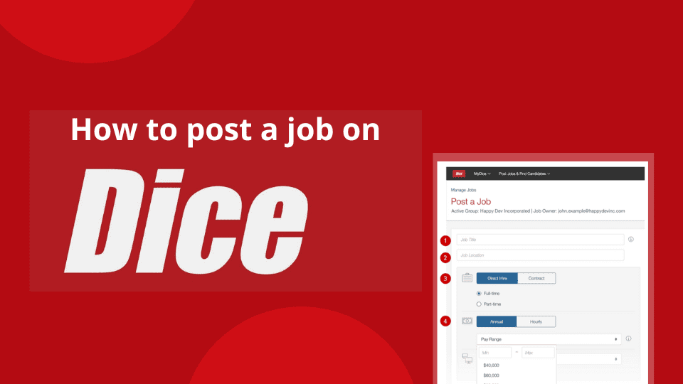 How to post a job on Dice, Dice job posting, post a job on Dice, Dice for Employers