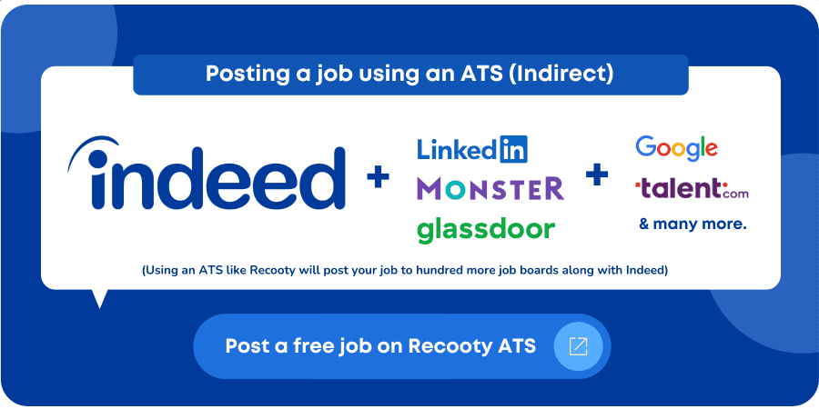 Posting a job on Indeed using an ATS