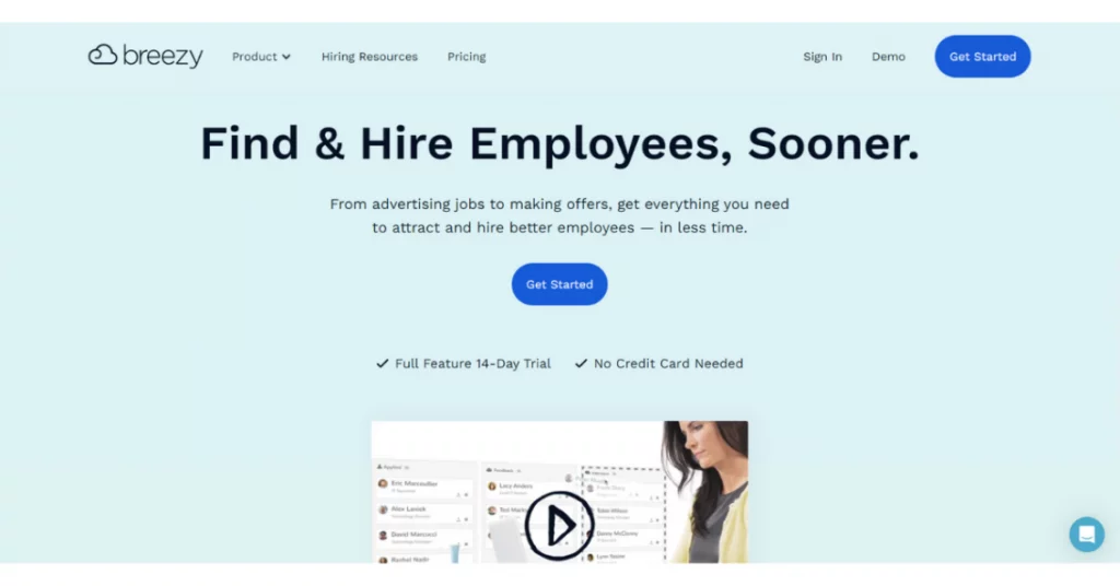 Breezy HR Applicant tracking system