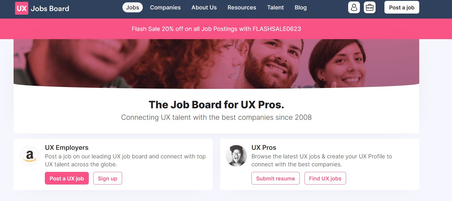 Post tech jobs on UX Jobs Board