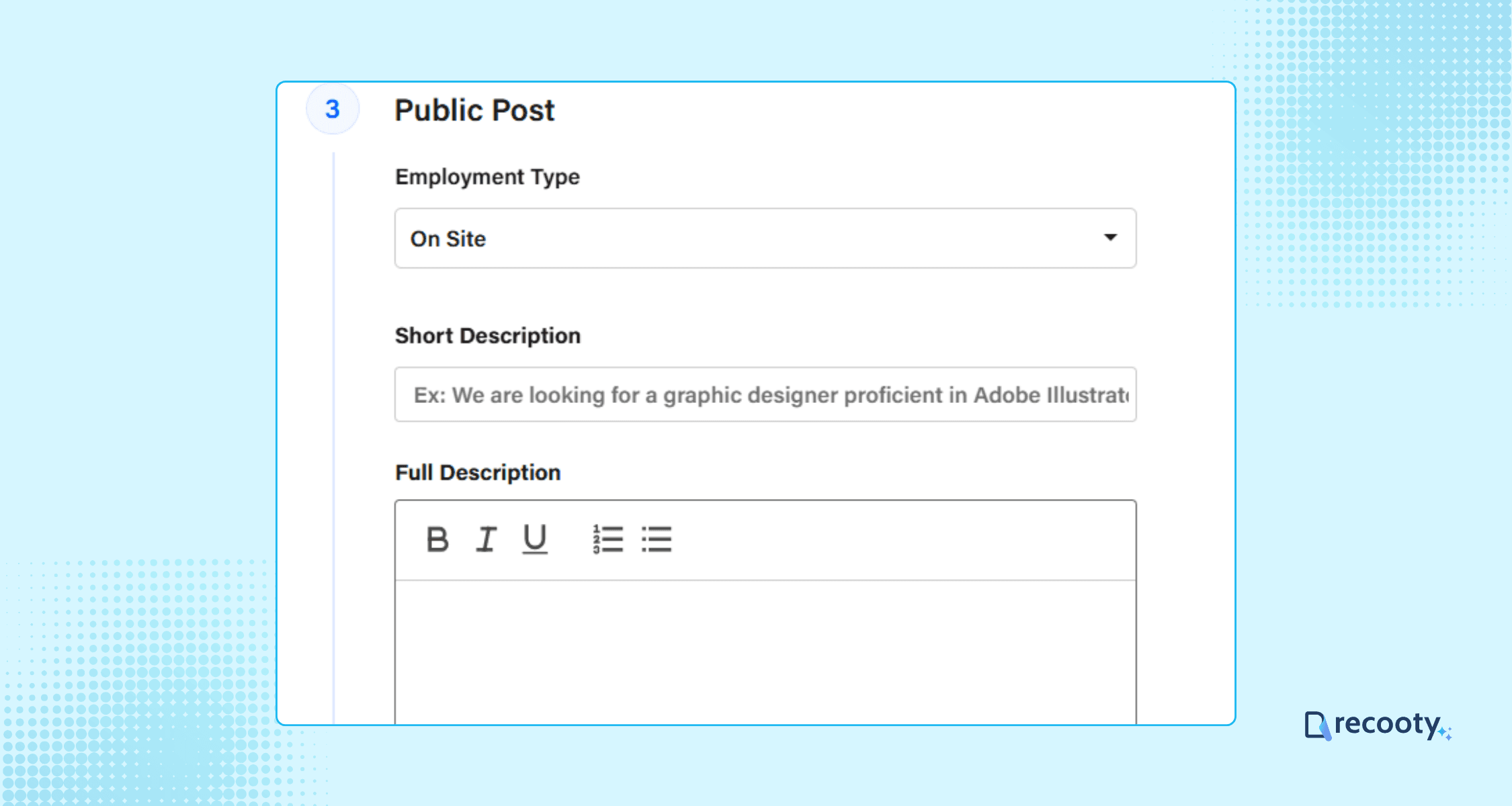 Choose Employment Type And Write Jd 1