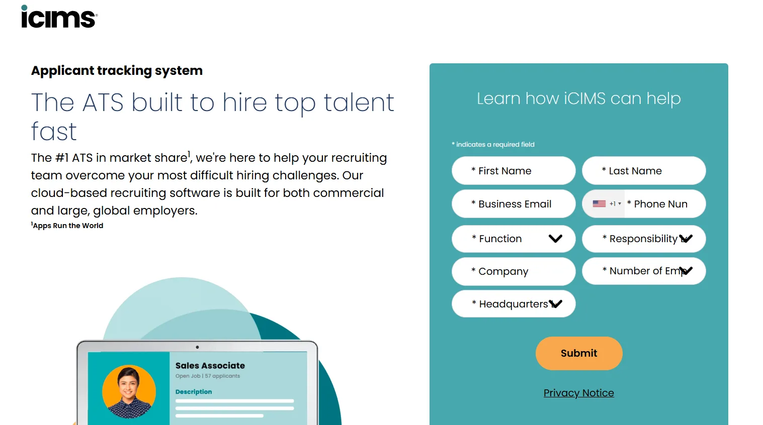 Icims.png - Top 26 Best Ai Ats Applicant Tracking Systems In 2026 (Hr Reviews) Icims